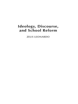 cover image of Ideology, Discourse, and School Reform